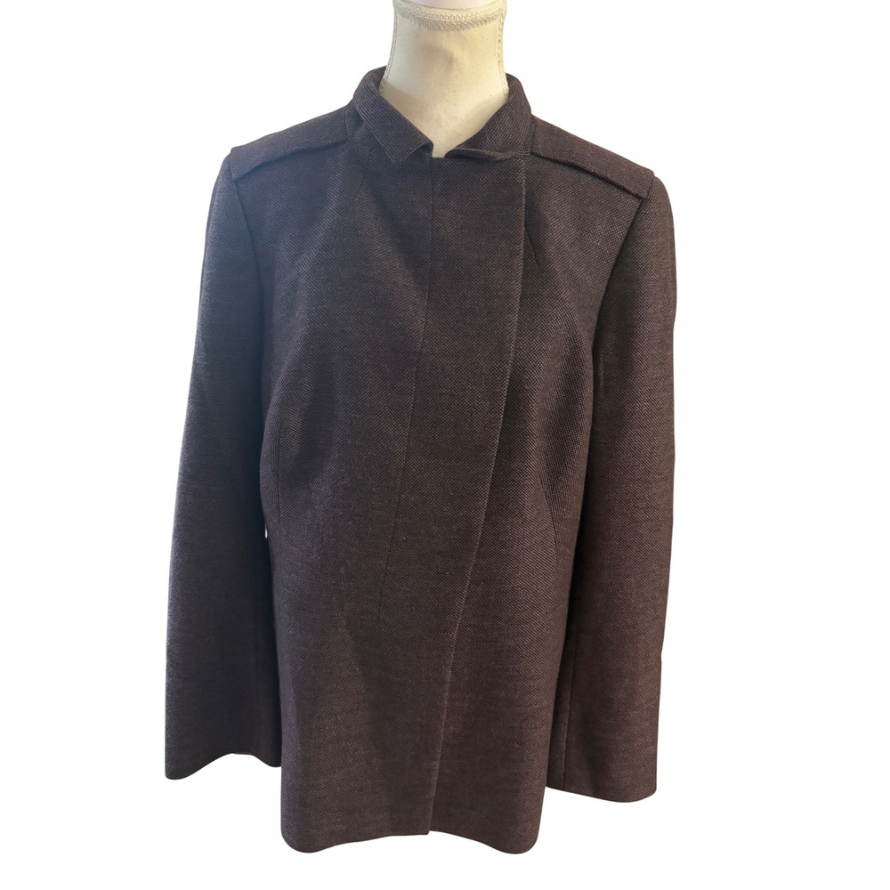 AKRIS Purple Wool Cashmere Jacket Size 14